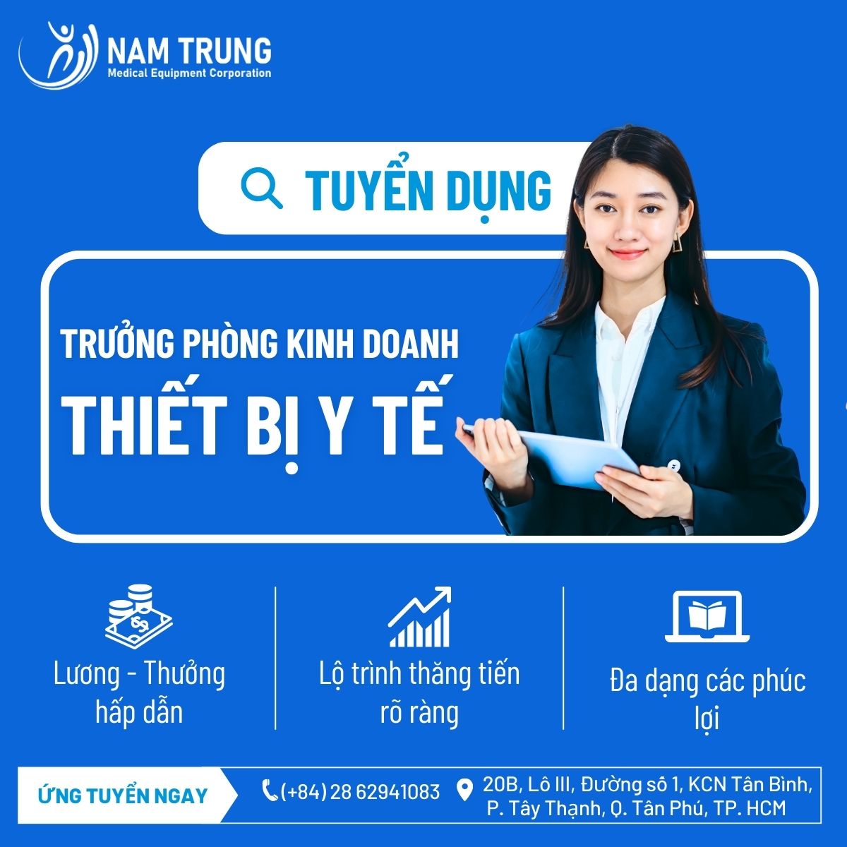 CÔNG TY THIẾT BỊ Y TẾ CẦN TUYỂN CÔNG NHÂN SẢN XUẤT TẠI KHU CÔNG NGHIỆP